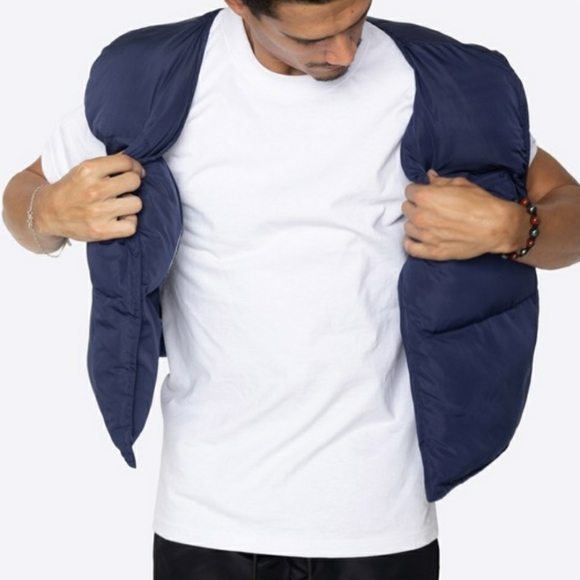 Navy Reversible Puffer Vest - Picture 5 of 5